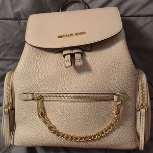 PENDING Michael Kors Blush Pink Pebbled Leather Backpack with Gold Hardware